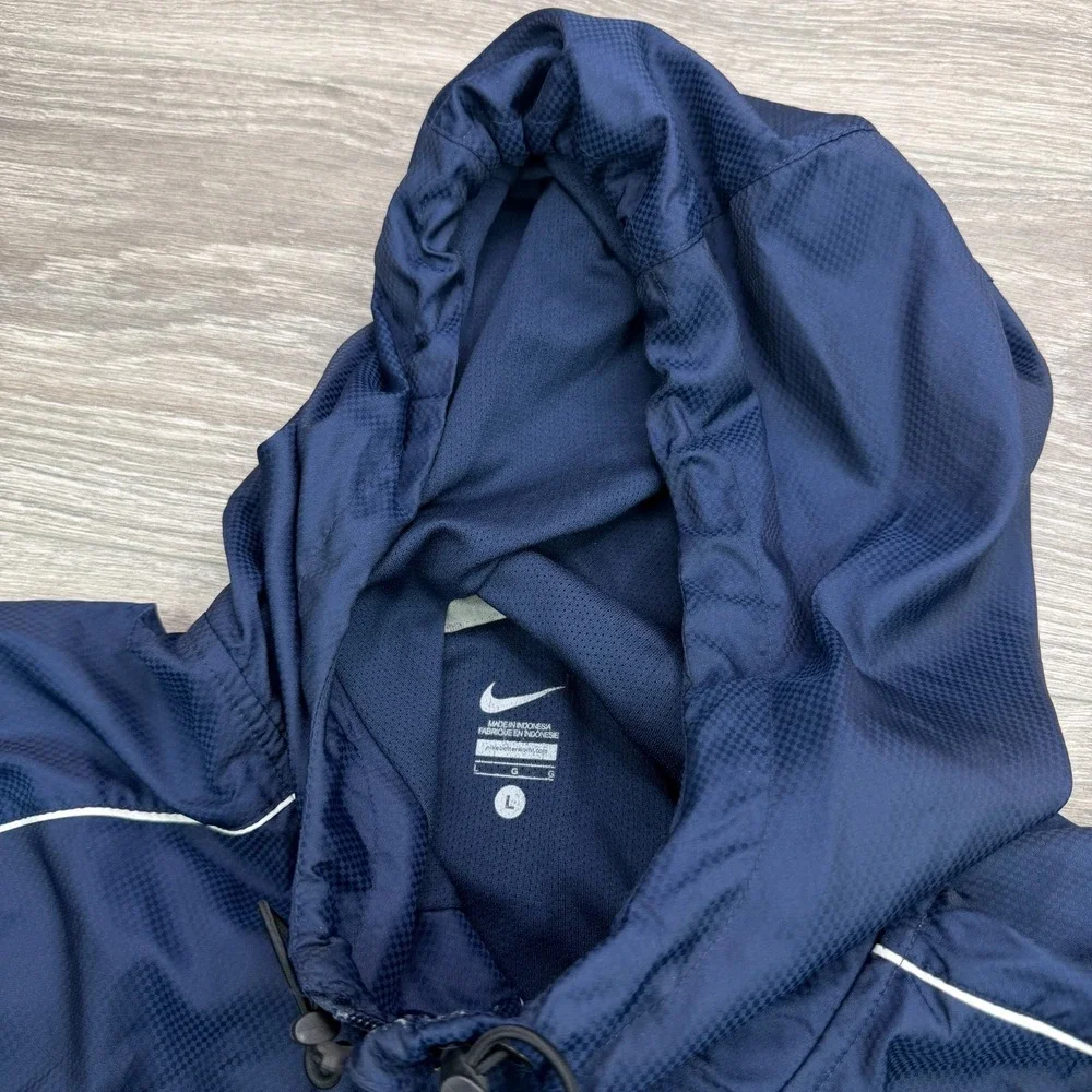 Drexel University Dragons Windbreaker Jacket Mens Large Blue Rowing Swoosh Nike